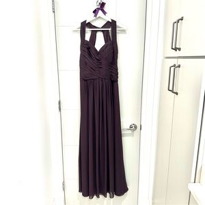 Long Purple/Eggplant Bridesmaid/Prom Dress from D’Zage